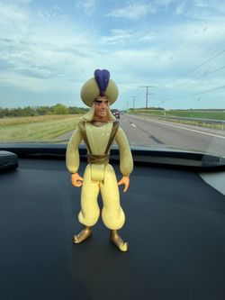 Aladdin Prince Action Figure, Plastic, Beige/Brown/Purple, Cartoon & TV. Is dirty & Arms are loose