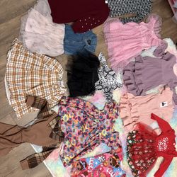3-4 size girl clothes  - 34 pieces slightly used, some new ($20 for everything)