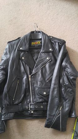 Leather riding jacket