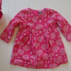 Baby Gap Girls 12-18 Month Corduroy Dress Tree Deer Bunny Fox