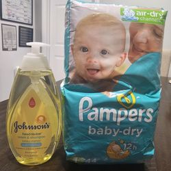 Pampers Diapers Size 1 And Baby Wash 
