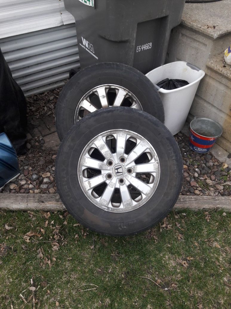 Set of 2 Honda Rims/tires
