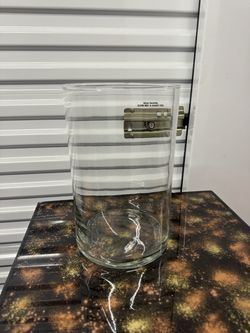 Clear Glass Cylinder Vase / Hurricane Holder
