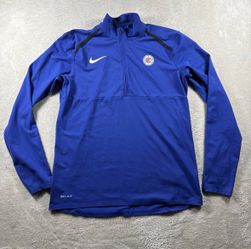 Nike Los Angeles Clippers Quarter Zip Shirt Men's M Blue Dri Fit NBA #2A