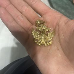 Double Sided Eagle Golden Pendant 