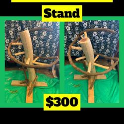 Wooden Bird Stand