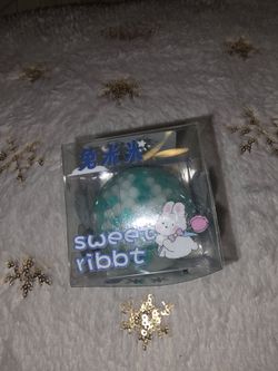Turquoise & White Orbeez Beads Squishy Ball Stress Relief Fidget Squeeze Toy