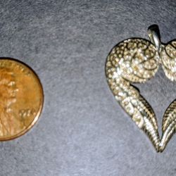 Sweet Heart, Silver/Marçasite Charm/Pendant