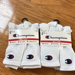 NWT Champion men's double dry arch support cushioned crew socks 12 pairs 