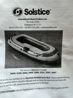 Solstice Inflatable Boat