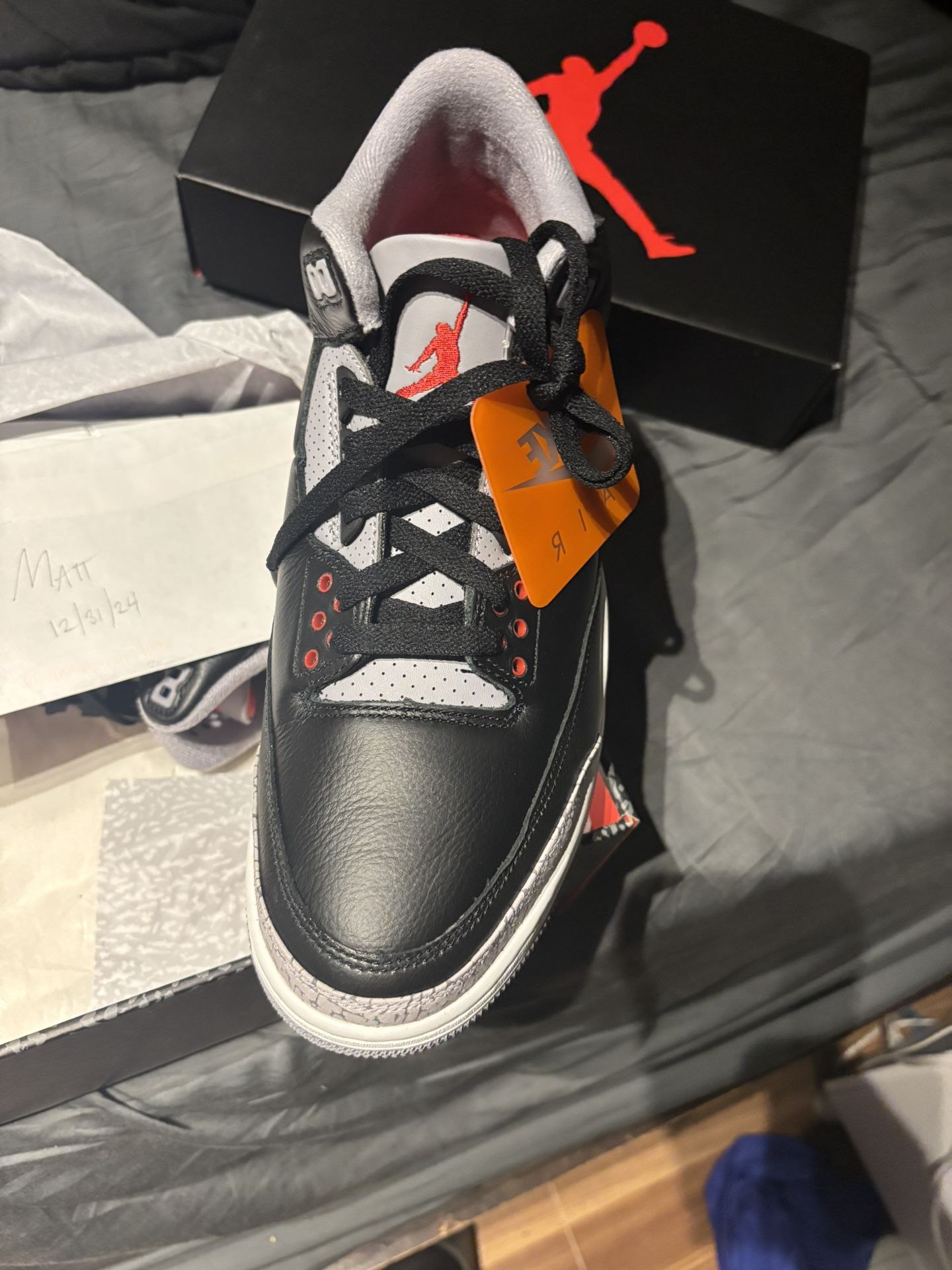 Retro 3 Black Cement