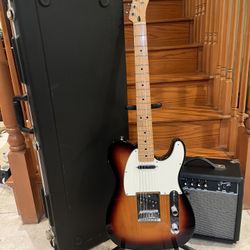 Fender MIM Telecaster W/ Hardshell Case, Fender Amp