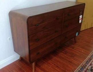 New Dark Walnut MCM Dresser - Free Delivery 🚚!