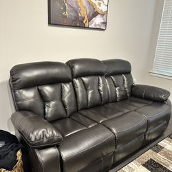Brown Leather Sofa