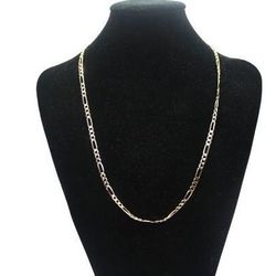 14K Yellow Gold Figaro Style Chain (Size 22")