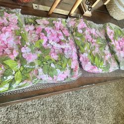 Wisteria Pink Hanging Flowers