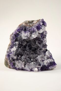 Small Crystal Amethyst Cluster with clear Quartz Tips, 1lb 3.0oz