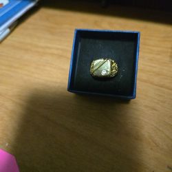 Men's Size 12 Gold Stainless Steel Ring