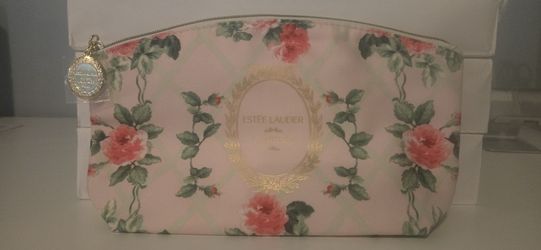 New Estée Lauder Makeup Bag+full size 420 Rebellious Rose Lipstick+017 Mauve Lip Liner
