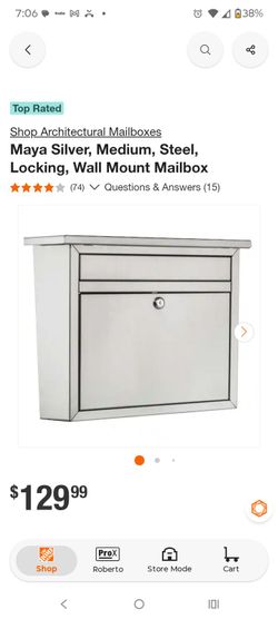 Maya locking Stainless steel wall mount mailbox