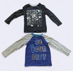 Old Navy Kids Boys Long Sleeve Shirts Twins - Set of 2 Sz 5T/5A