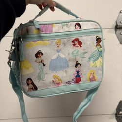 Preowned Pottery Barn Mackenzie Aqua Blue Disney Princess Cold Pack Lunch Box