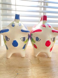 Mexican folk art pottery piggy bank