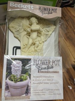 ANGEL OUTDOOR WATER FOUNTAIN FOR FLOWER POT