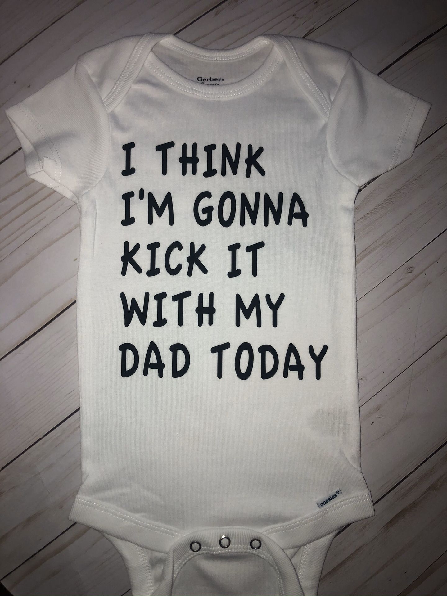 Kick it with dad onesie