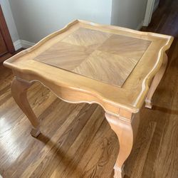 Wood Coffee Table And End Table