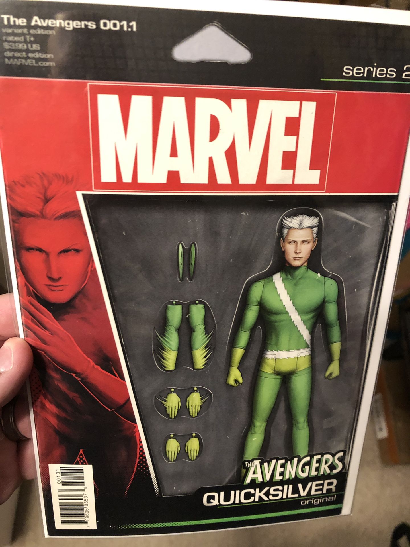 Marvel Comics AVENGERS issue #1.1 Action Figure Variant Cover Comic Book - QuickSilver!!