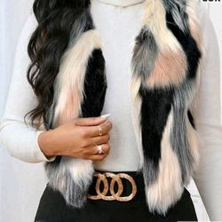Open Front Furry Vest