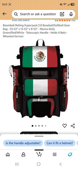 Mexico baseball boombah rolling bag