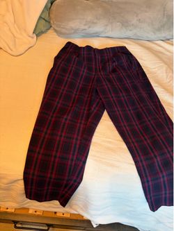 Navy plaid women’s size 14 slacks
