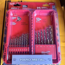 New Milwaukee Hard Metal Cobalt Drill Bit Set