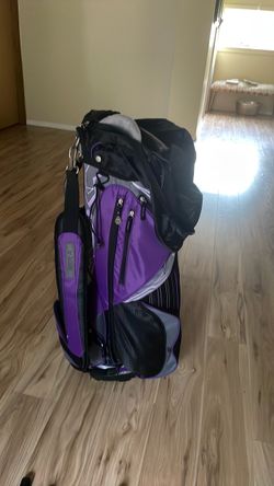 Purple and Black Golf Cart Bag