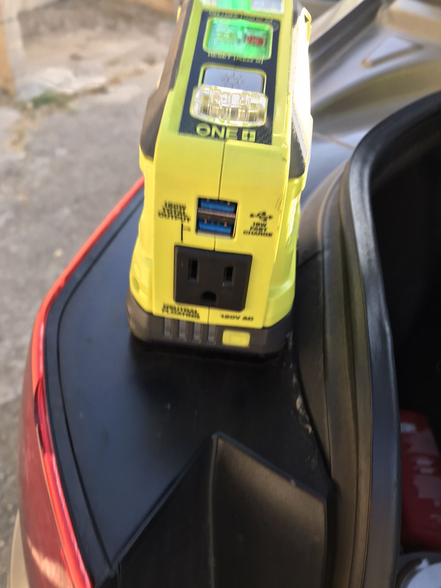 Ryobi inverter charger call with battery and charger