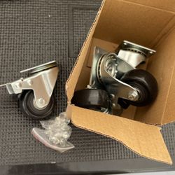 Casters Set Of 4. 3” Tall. Two Locking All Swivel 