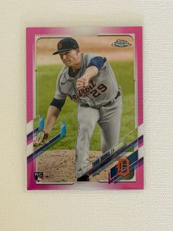 Tarik Skubal 2021 Topps Chrome Pink Refractor RC New Los Angeles Dodgers Pitcher