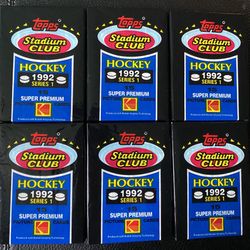 1992 Topps Stadium Club Hockey Packs Lot Of 6! 