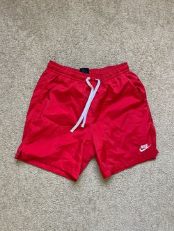 Nike Red Woven Drawstring Shorts