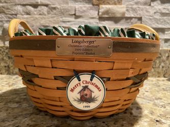 Longaberger 1999 Christmas Edition Popcorn Basket