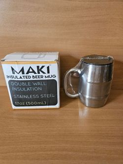 MAKI Insulated Beer Mug - Stainless Steel