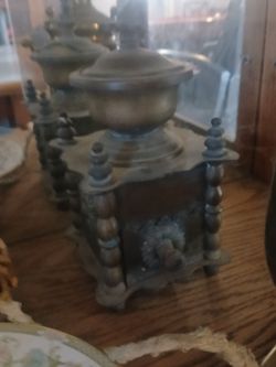old coffe grinder brass