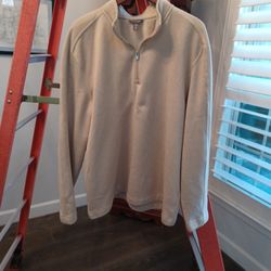 Mens XXL Van Heusen Pullover Fleece Beige