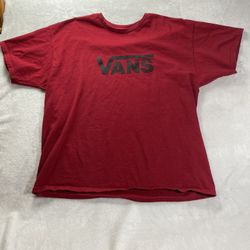 Vans Adult XXL Red Short Sleeve Shirt