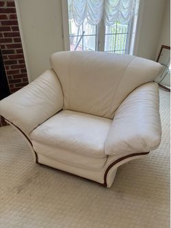 Leather sofa chairs (set of 2)