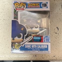 Sonic With Caliburn Funko Pop 2025 Fall Convention Limited Addition 