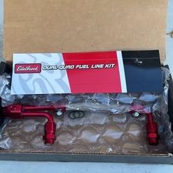Edelbrock 8088 Dual Quad Carb Fuel Line Kit – Red Anodized – Performance