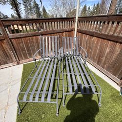 steel lounge chairs 